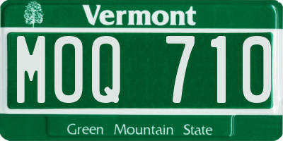 VT license plate MOQ710