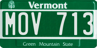 VT license plate MOV713