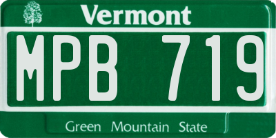 VT license plate MPB719