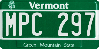 VT license plate MPC297