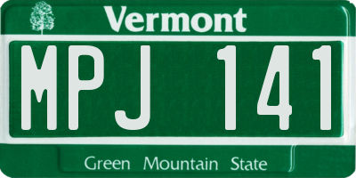 VT license plate MPJ141