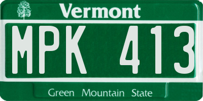 VT license plate MPK413