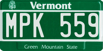 VT license plate MPK559