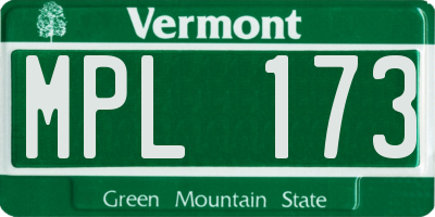 VT license plate MPL173
