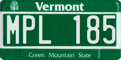 VT license plate MPL185