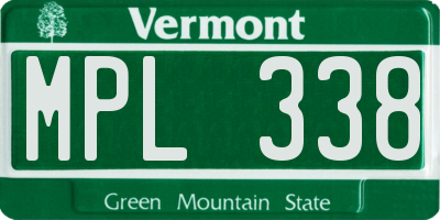VT license plate MPL338