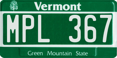 VT license plate MPL367