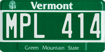 VT license plate MPL414