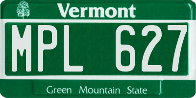 VT license plate MPL627