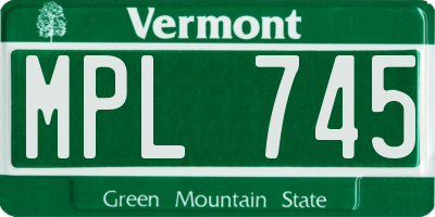VT license plate MPL745