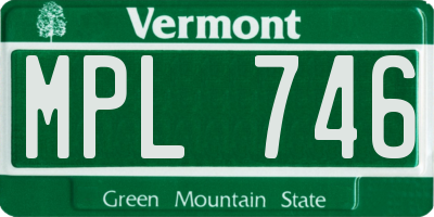 VT license plate MPL746