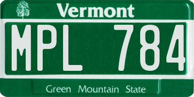 VT license plate MPL784