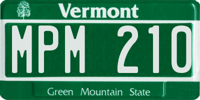 VT license plate MPM210
