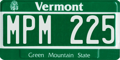 VT license plate MPM225