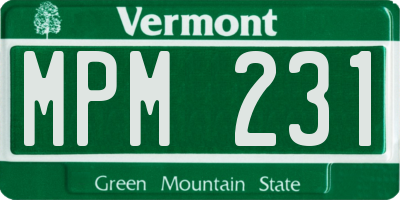 VT license plate MPM231