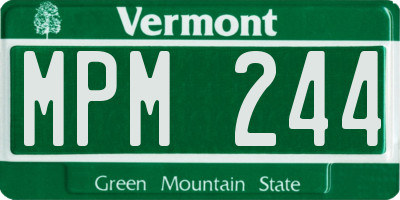 VT license plate MPM244