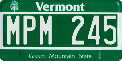 VT license plate MPM245
