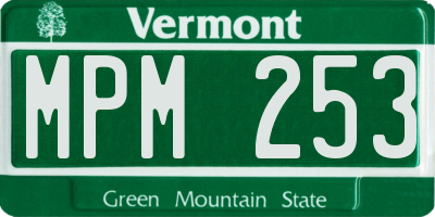 VT license plate MPM253