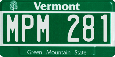 VT license plate MPM281
