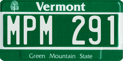 VT license plate MPM291