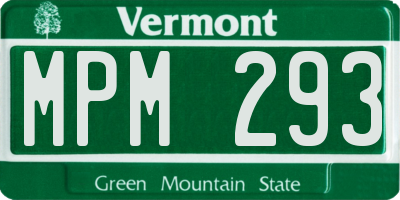 VT license plate MPM293