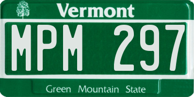 VT license plate MPM297
