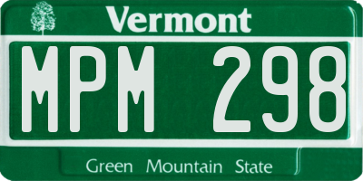 VT license plate MPM298