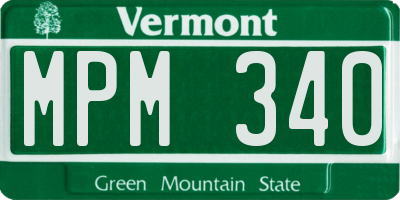 VT license plate MPM340