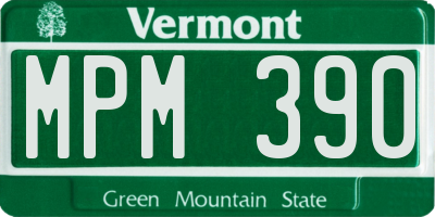VT license plate MPM390