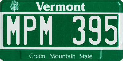 VT license plate MPM395