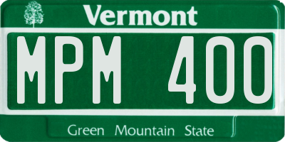 VT license plate MPM400