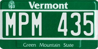 VT license plate MPM435