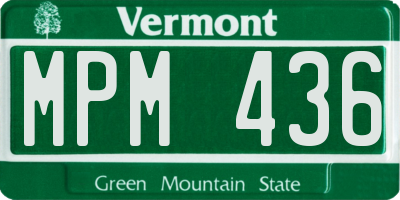 VT license plate MPM436