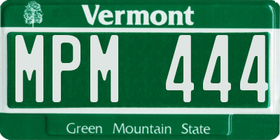 VT license plate MPM444