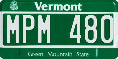 VT license plate MPM480