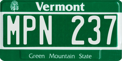 VT license plate MPN237