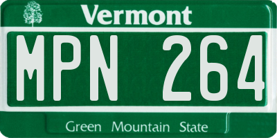 VT license plate MPN264