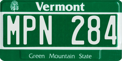 VT license plate MPN284