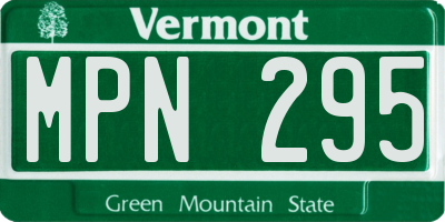 VT license plate MPN295