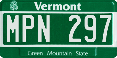 VT license plate MPN297