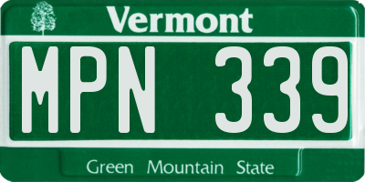 VT license plate MPN339