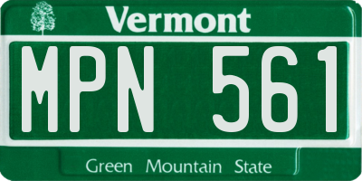 VT license plate MPN561