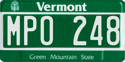 VT license plate MPO248
