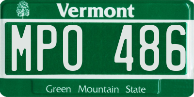 VT license plate MPO486