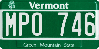VT license plate MPO746