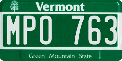 VT license plate MPO763