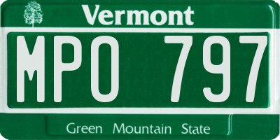 VT license plate MPO797