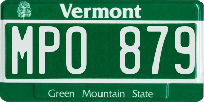 VT license plate MPO879