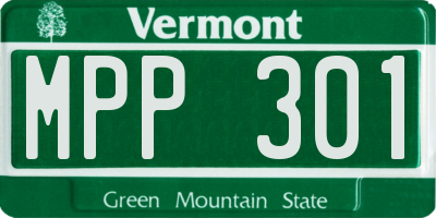 VT license plate MPP301