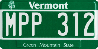 VT license plate MPP312
